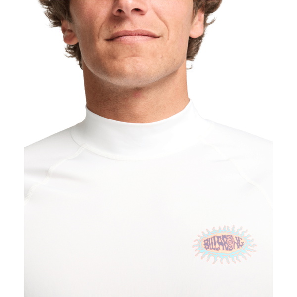 2026 Billabong Mens Re Issue Short Sleeve Rash Vest EBYWR03027 - White
